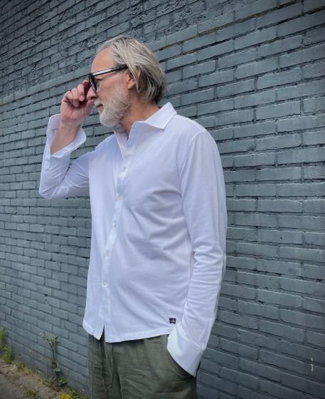 Wahts pique blouse Brooks Pure White