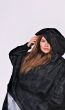 Rain Kiss Poncho Back to Black art camo