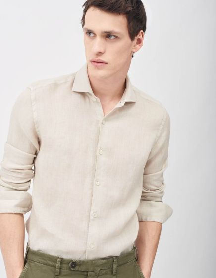 Xacus heren blouse 722ML beige