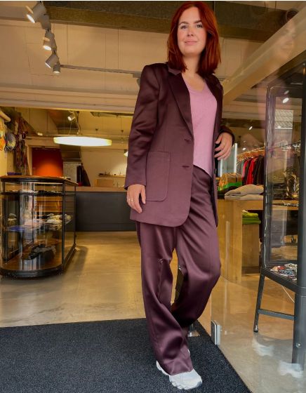 Copenhagen Muse Shine Pants Wideleg Fudge