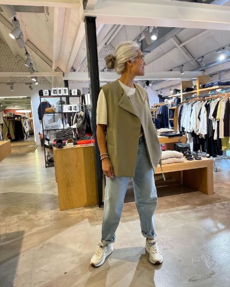 Samsoe dames Tori vest covert green