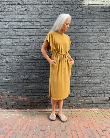 Second Female jurk Valencia Dress geel