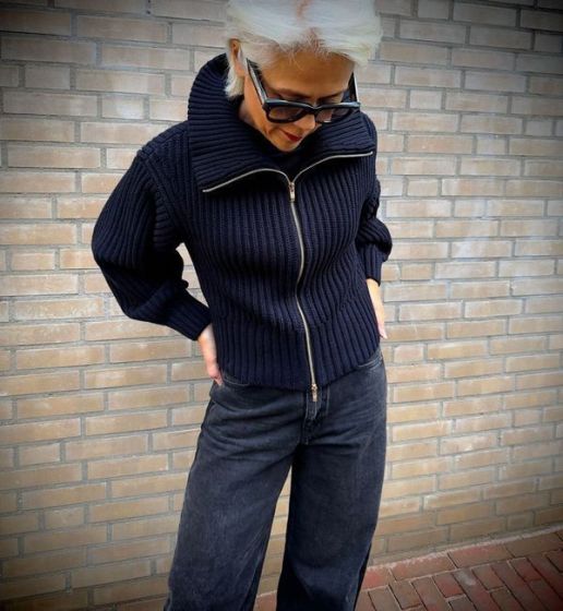 Avec Elan Laylah vest navy