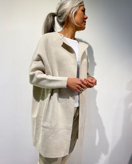 Sibin Linnebjerg dames vest Johanna beige