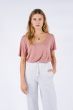 Âme dames korte mouw shirt Dounia oud rose