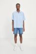 Samsoe Samsoe heren blouse Ayo P shirt Blue Fog.