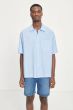 Samsoe Samsoe heren blouse Ayo P shirt Blue Fog.