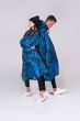 Rain Kiss Poncho Blue Bubbles