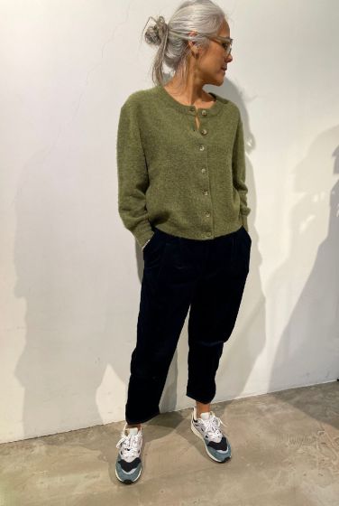 American Vintage dames vest NUA19 groen