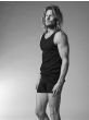 Resteröds heren bamboo tank top black 2-pack