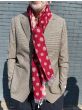 Universal Works heren sjaal Flower scarf rood