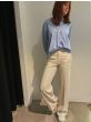 Zenggi relaxed flared pants Cream