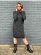 Linnebjerg dames jurk gebreid Torino Antrazit