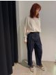 Zenggi Cropped Cotton Pleated Pants Midnight Blue