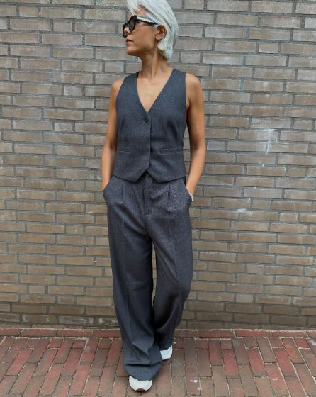 Copenhagen Muse Tailo waistcoat med.grey melange