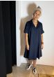 Xacus jurk Carol donkerblauw