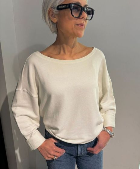 American Vintage Dames Sweater HAPY03A Colombe