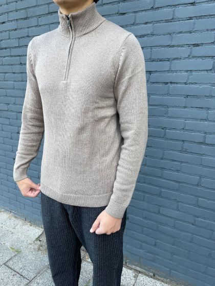 Saint Steve heren vest Fedde Taupe Melange