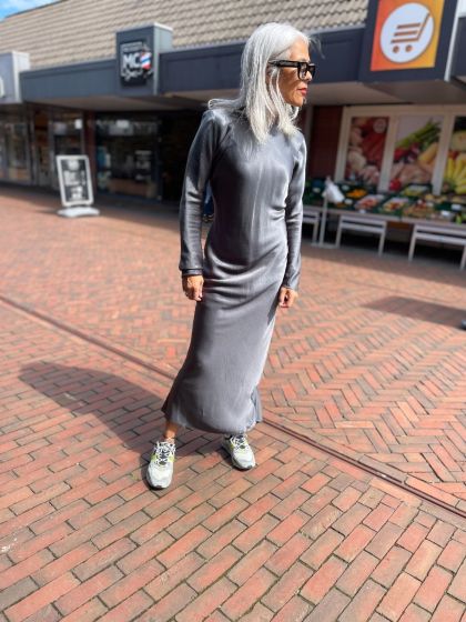 Samsoe Alina Long Dress 14903 Iron Gate