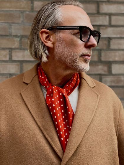 Universal Works short scarf orange d