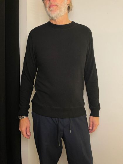 Denham heren sweater Roger crew neck Black