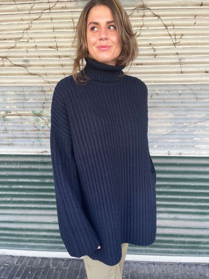 Samsoe Samsoe dames trui Keiko donkerblauw