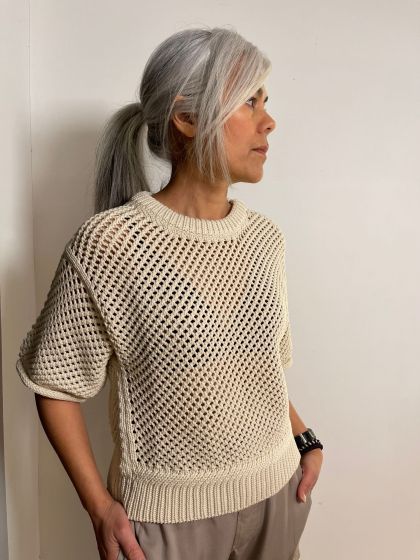 Second Female dames trui Domino Knit Natural