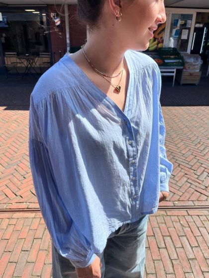 Âme Blouse Gante BD05 Lichtblauw