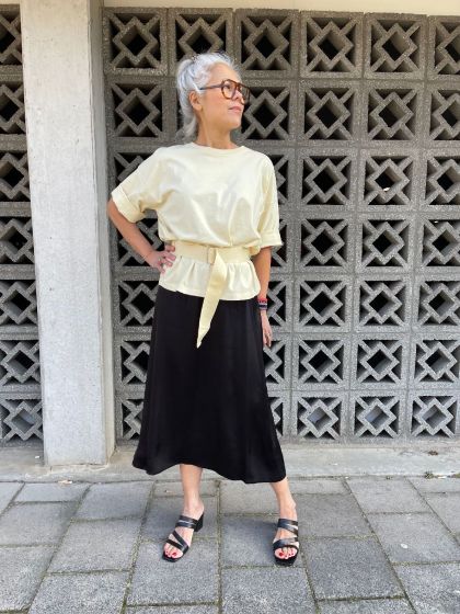 Âme dames shirt Elsa geel