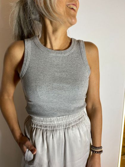 Drykorn dames top Olina grijs