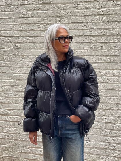 Oval Square Active String Jacket Black