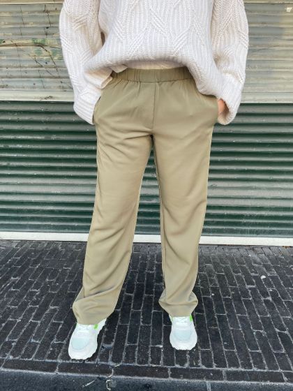 Samsoe Samsoe dames broek Hoys Straight green