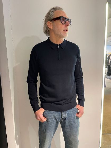 Saint Steve polo trui Gerrit Dark Navy.