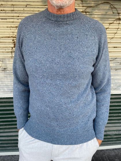 Drykorn heren trui Aaron blauw