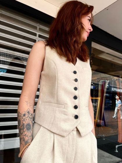 Second Female Navada Waistcoat 1041 Beige melange
