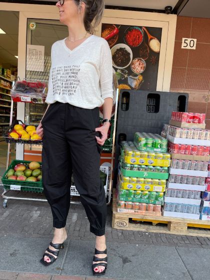 Drykorn dames 7/8 broek Save 1000 zwart