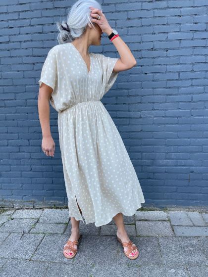 Samsoe Samsoe jurk Andina Long Dress Rice