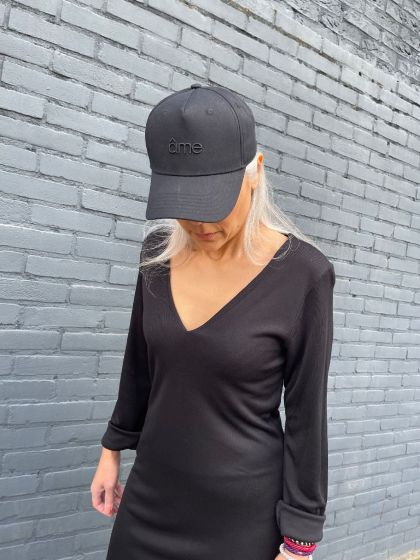 Âme pet 'Dad cap' zwart