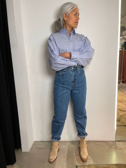 Second Female dames blouse Sariah Bue Bonnet