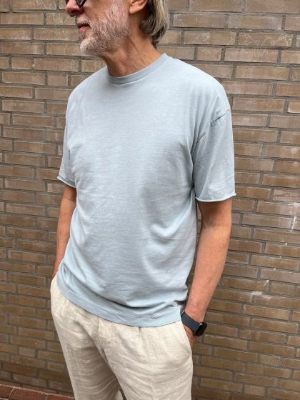 Drykorn heren t-shirt Eros 3807 Licht Blauw