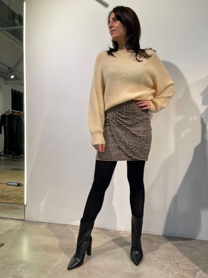 Second Female rok Hulana ruit camel/zwart