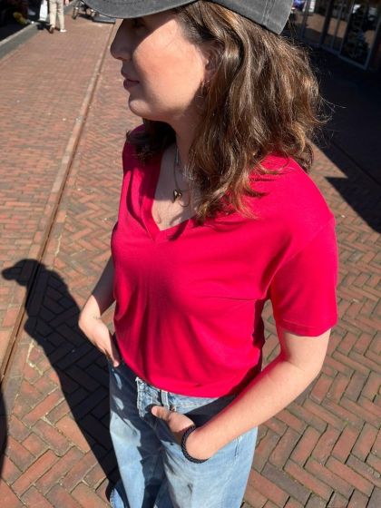 Âme T-shirt Dalton Bright Pink