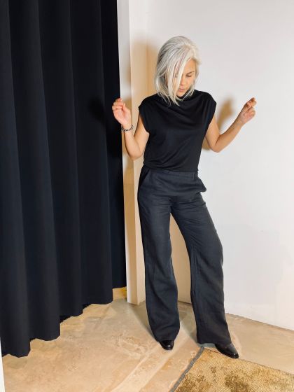 Xacus dames broek Agata zwart