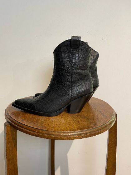 Toral dames laars 12334 Crocoprint zwart