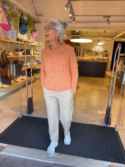 Sibin Linnebjerg dames trui Nanet Light Orange