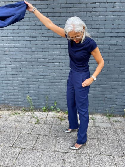 Drykorn dames top Irima 420075-3303 donker blauw