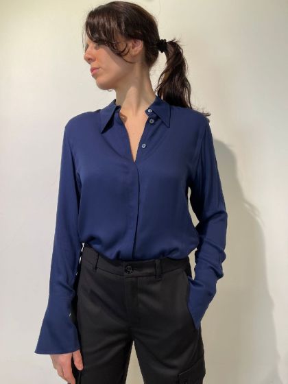 Drykorn dames blouse Chlaris donkerblauw
