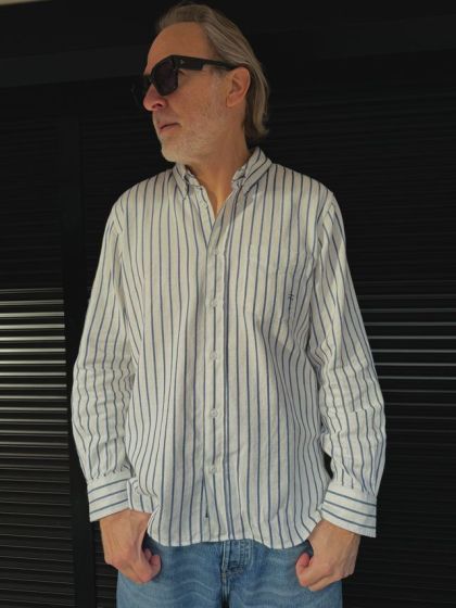 Tenue Blouse Ralph Kingston Blauw Streep