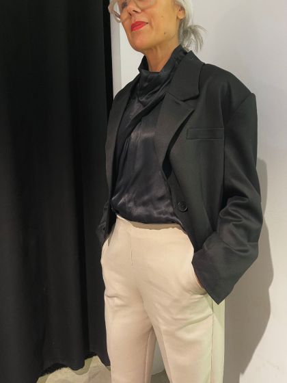 Second Female Kaleem Crop Blazer Black