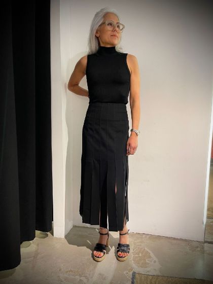 Copenhagen Muse 126008 Tailor sk Fringed rok zwart